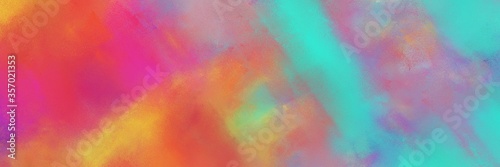 abstract colorful diagonal background with lines and pale violet red  rosy brown and medium turquoise colors. art can be used as background or texture