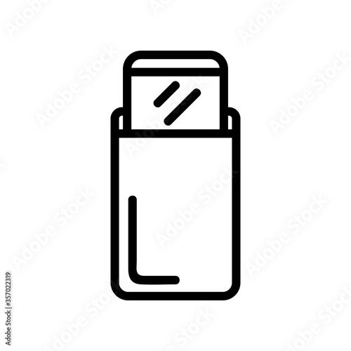 pouch for mobile phone icon vector. pouch for mobile phone sign. isolated contour symbol illustration