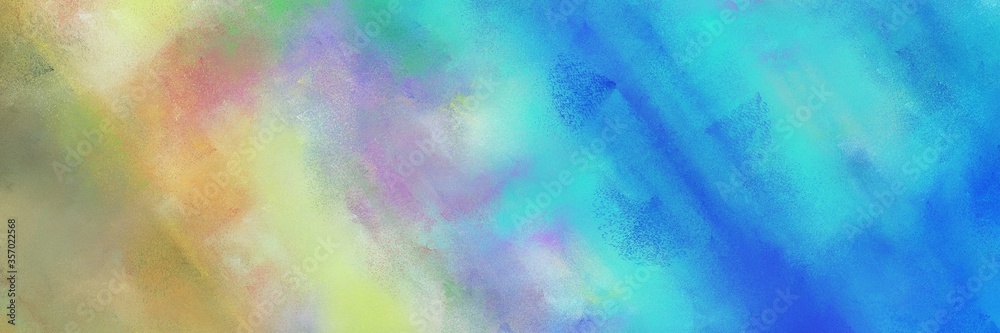 abstract colorful diagonal background graphic with lines and medium turquoise, tan and gray gray colors. can be used as poster, background or banner