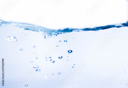 Clean blue water splash on white background illustration.
