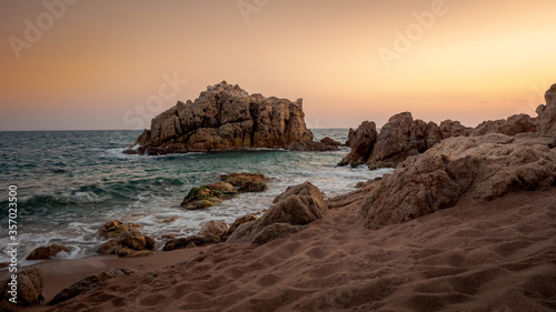 Warm sunset in Sant Pol de Mar 