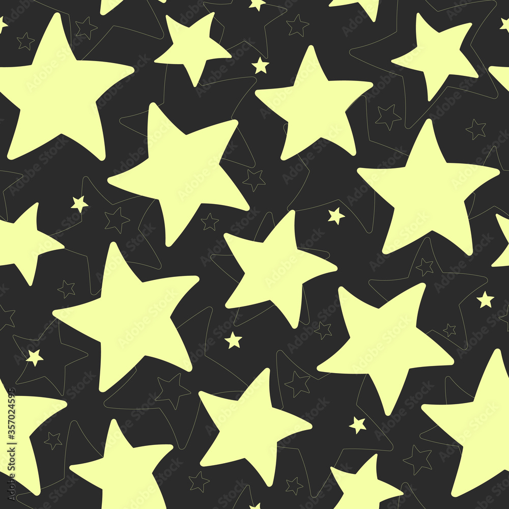 Asterisks. Seamless pattern. Design for fabric, wrapping paper, background, wallpaper. Vector. Asterisks. Seamless pattern. Design for fabric, wrapping paper, background, wallpaper. Vector.