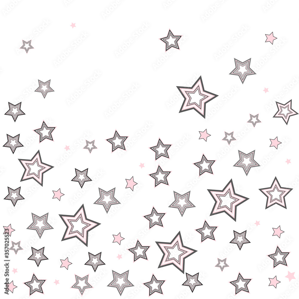 Confetti of shooting stars. Multi-colored stars. Luxury holiday background, greeting card. Abstract texture on a white background. Design element. Vector illustration, eps 10. Confetti of shooting stars. Multi-colored stars. Luxury holiday background, greeting card. Abstract texture on a white background. Design element. Vector illustration, eps 10.