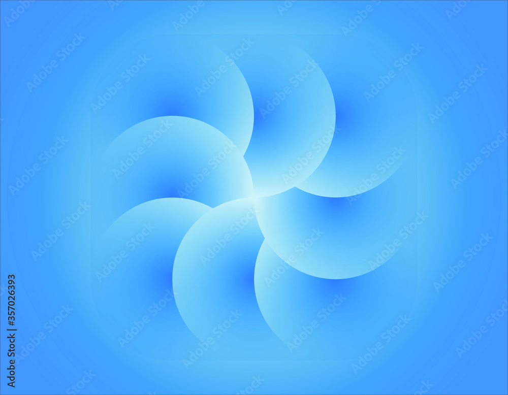 Simple vector graph with sea blue coloring