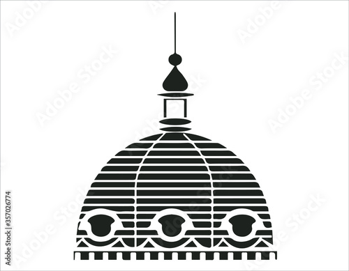 Simple mosque dome icon, simple mosque dome logo