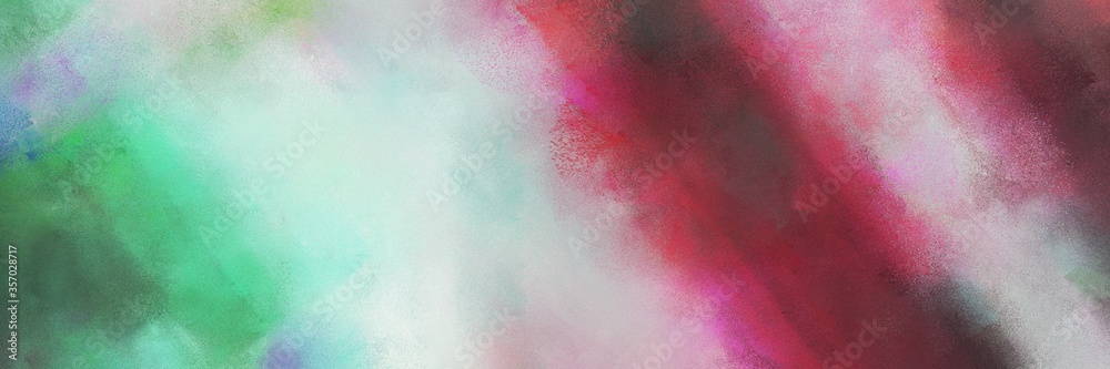 abstract colorful diagonal background with lines and silver, dark moderate pink and sea green colors. art can be used as background illustration