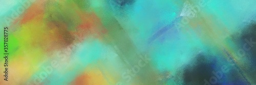 abstract colorful diagonal background graphic with lines and cadet blue, dark sea green and dark khaki colors. can be used as texture, background or banner
