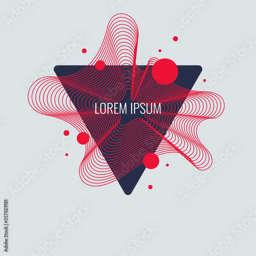 Abstract background with geometric shapes. Vector template
