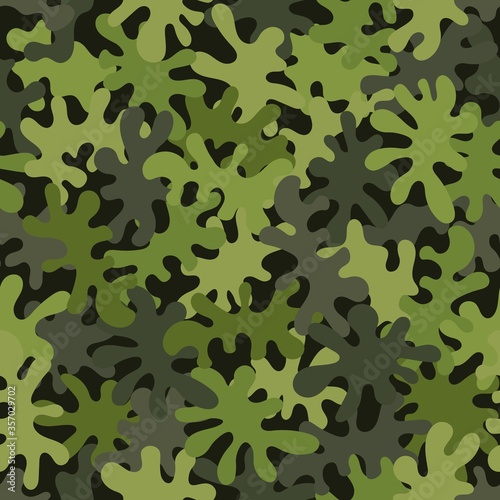 Digital camouflage seamless pattern. Abstract army or hunting masking ornament