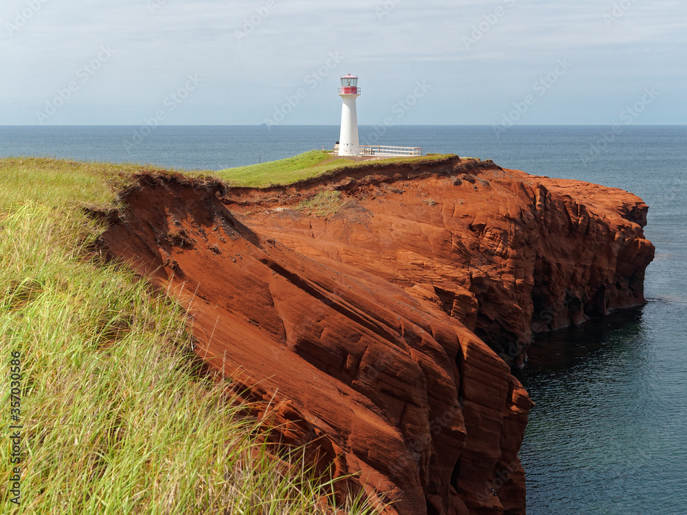 Ταπετσαρία Borgot lighthouse at Cape Hérissé on Magdalen Islands, Quebec