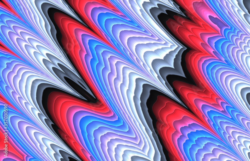 colorful abstract decorative wavy waves
