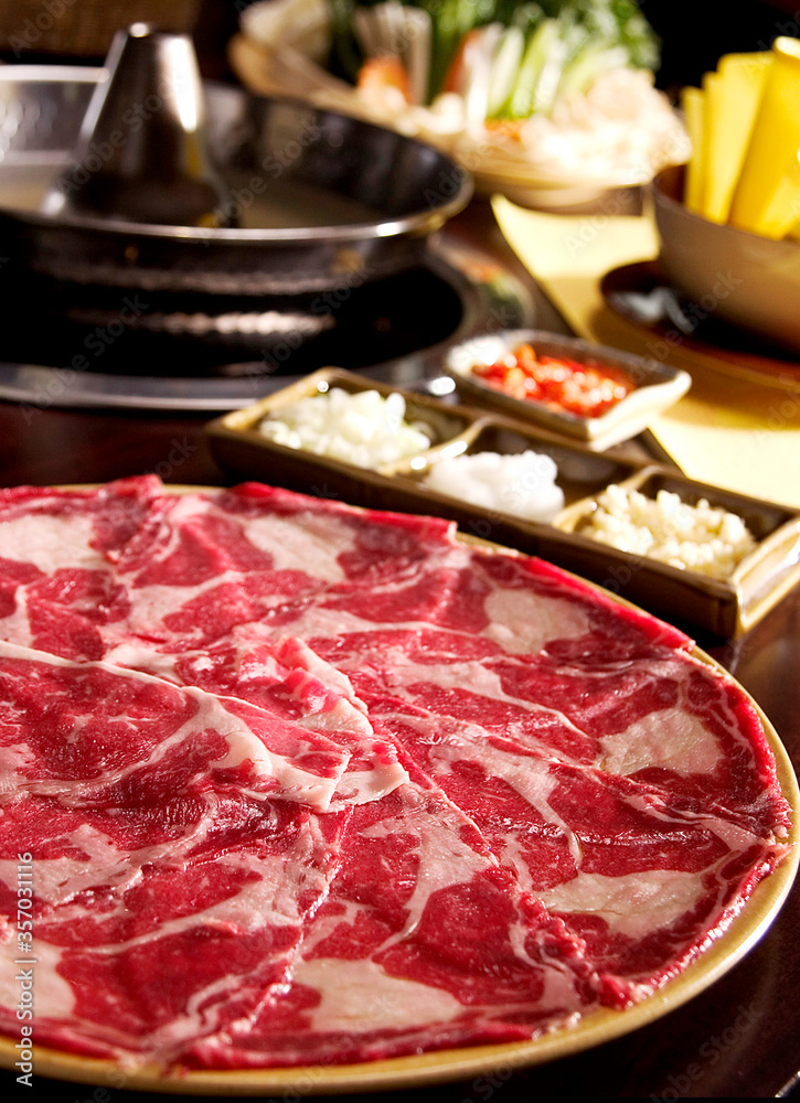 raw meat with vegetables raw meat with vegetables
