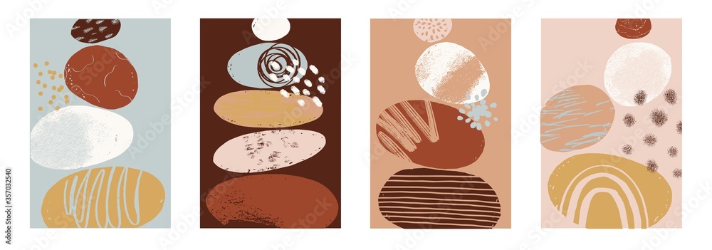 Εκτύπωση καμβά Abstract illustration with balanced pebbles