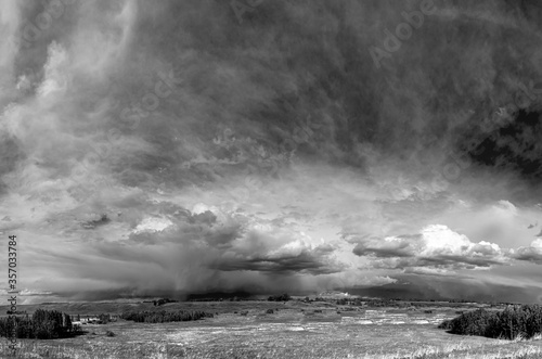 Prairie Storm in Black and White