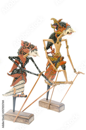 Wayang kulit or puppet, traditional culture in Java, Indonesia photo