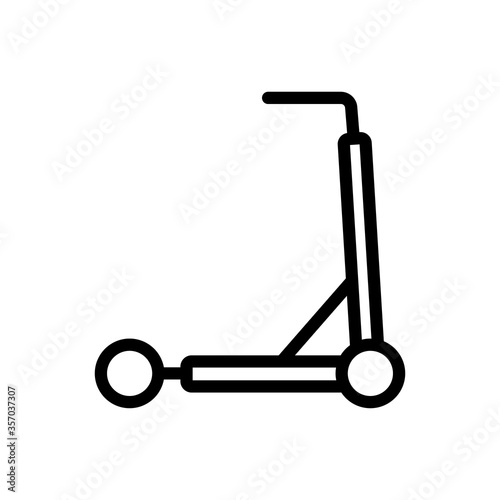 kick scooter icon vector. kick scooter sign. isolated contour symbol illustration