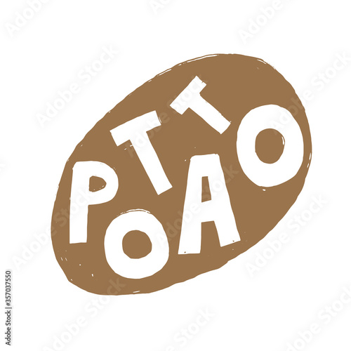 Fresh Potato Vegetable for Emblem, Logo, Sign or Badge. 