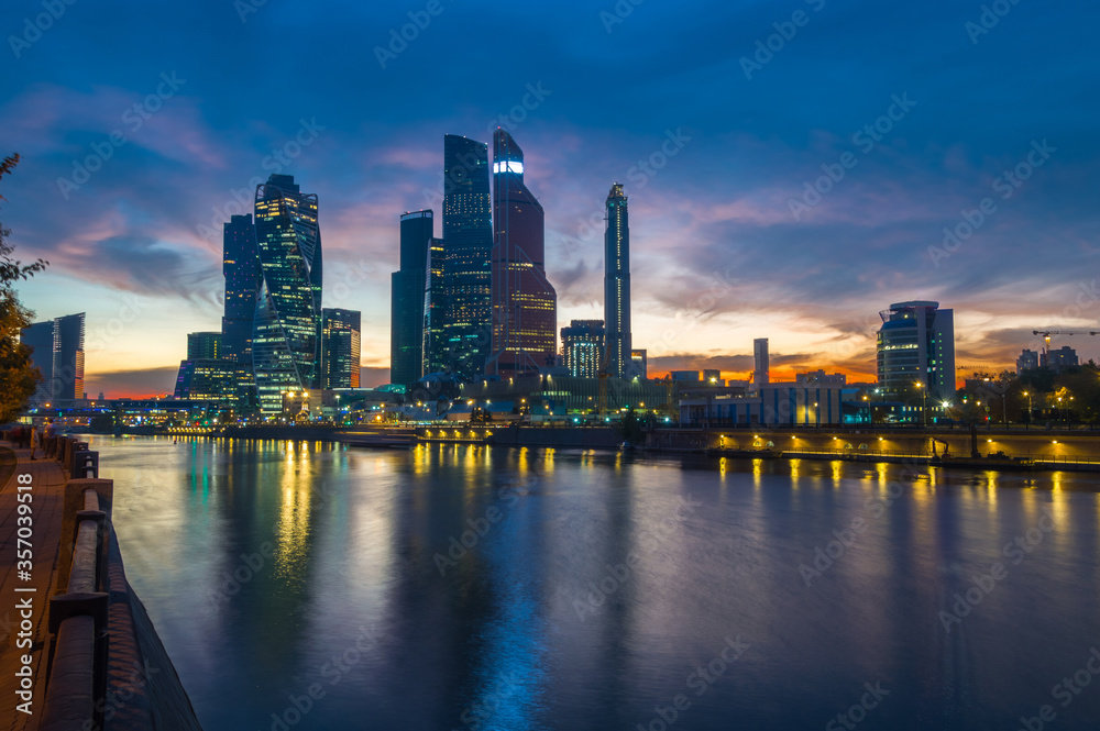 Obraz premium View of the skyscrapers of the Moscow International Business Center - Moscow City