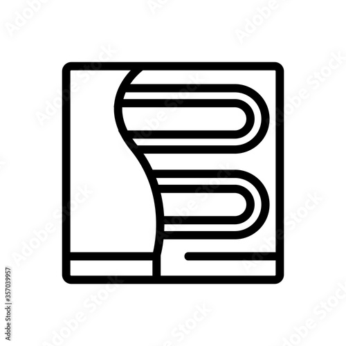 heating floor system icon vector. heating floor system sign. isolated contour symbol illustration