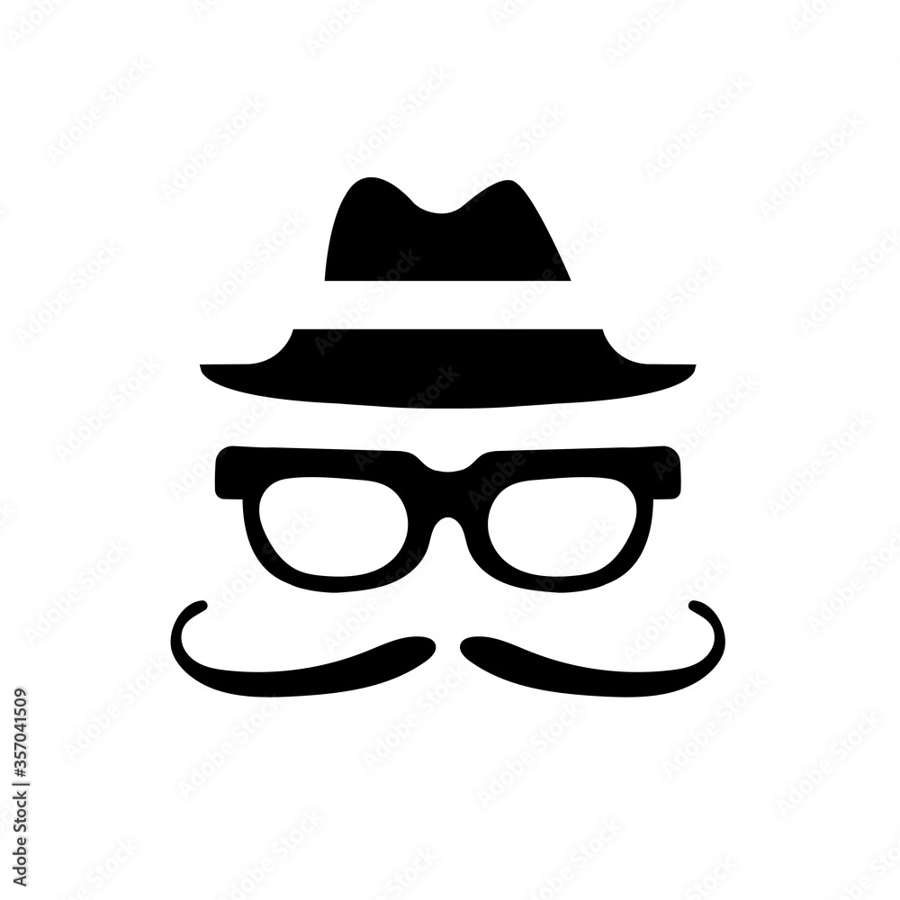 Hat, glasses and mustache. Retro hipster style. Hat, glasses and mustache. Retro hipster style.