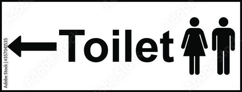 gets and ladies toilet left sign