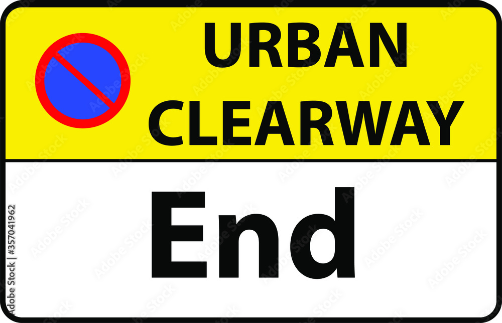 Fototapeta premium Urban clear way end sign