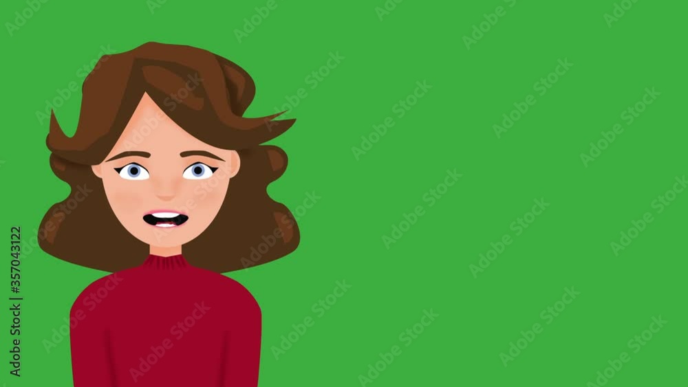 Cara de mujer hablando on chromakey Cara de mujer hablando on chromakey