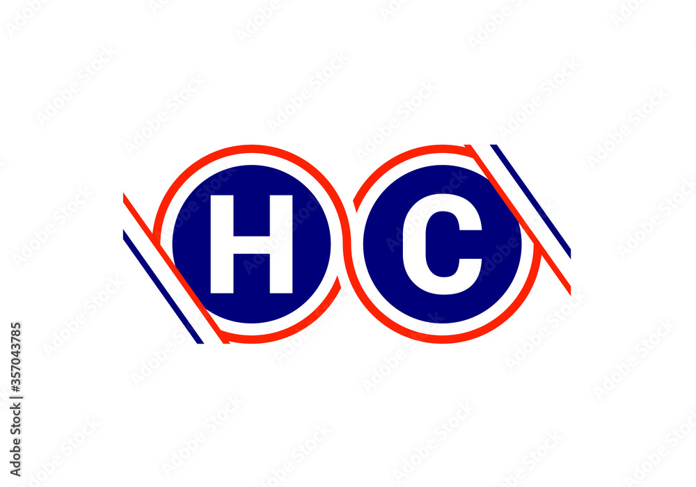Initial Monogram Letter H C Logo Design Vector Template. HC Letter Logo Design