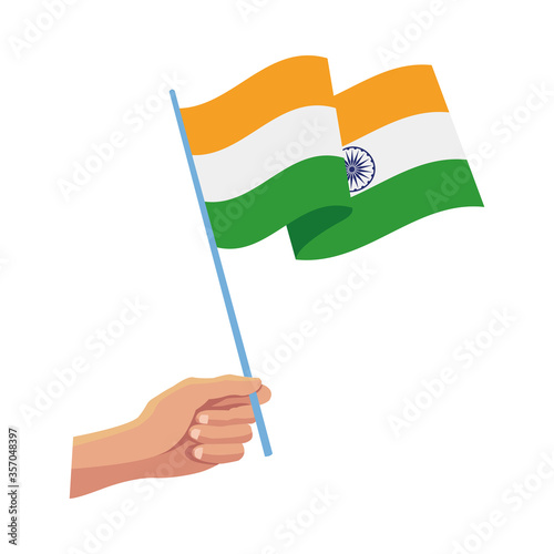 india country flag isolated icon