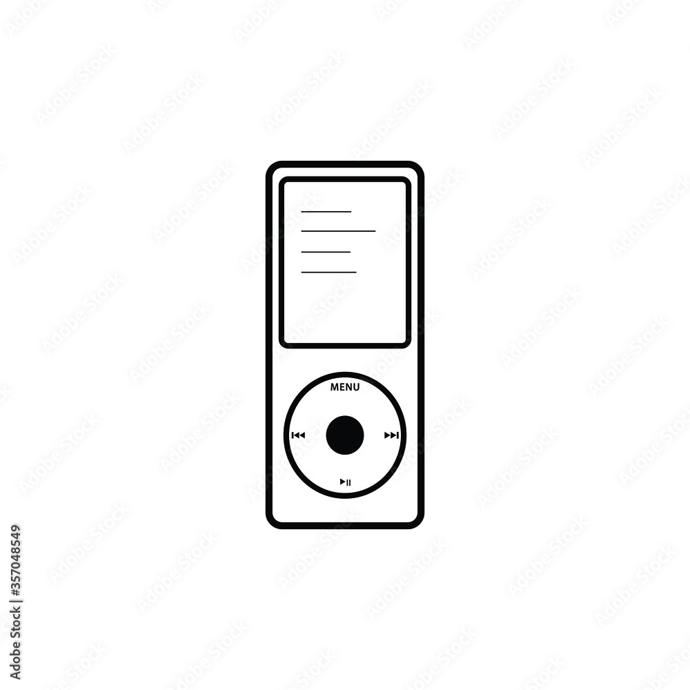 Simple illustration Music Play outline icon stock vector. Isolated on white background. Simple illustration Music Play outline icon stock vector. Isolated on white background.