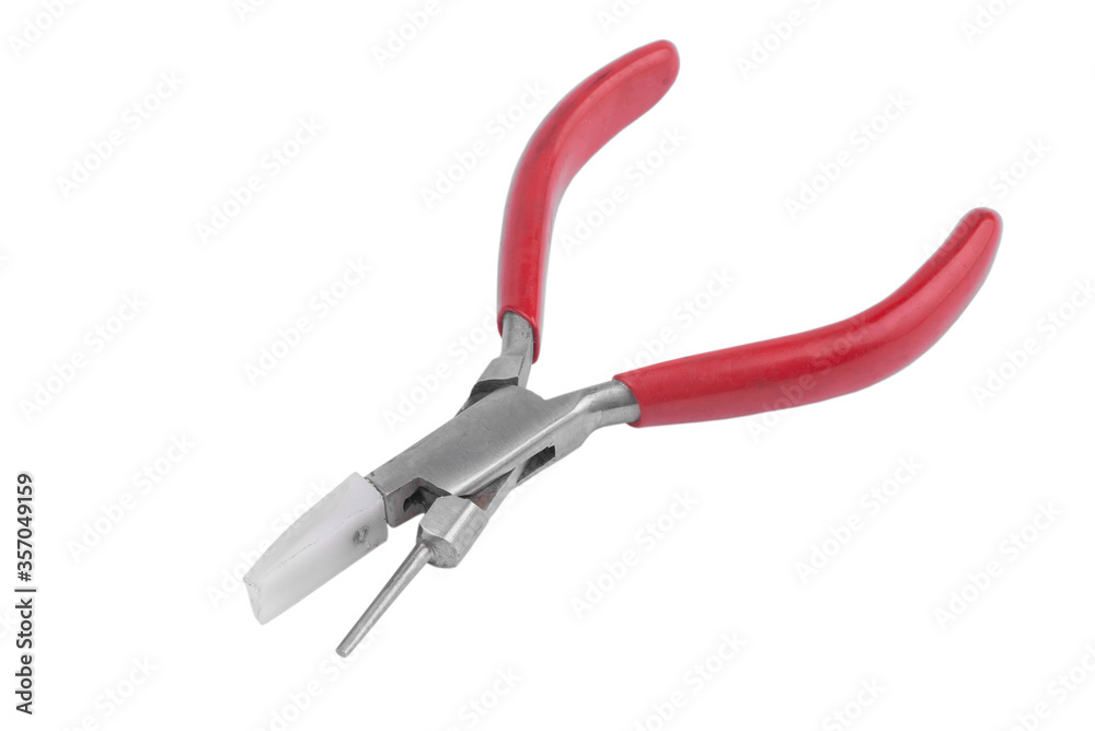Tools for needlework and beading on a white background isolated Tools for needlework and beading on a white background isolated