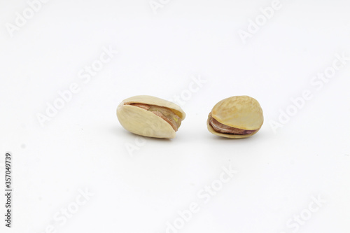 Smiley pistachio Dry fruit on white background, pistachio benefits 