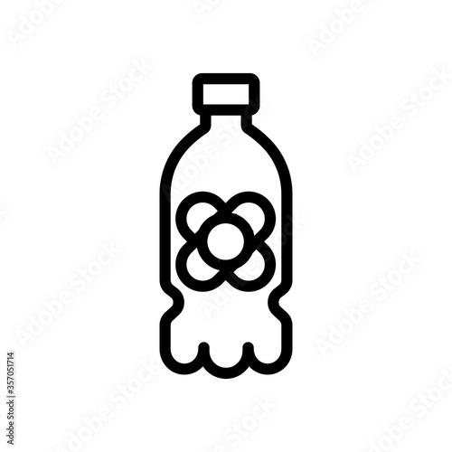 canola oil plastic bottle icon vector. canola oil plastic bottle sign. isolated contour symbol illustration