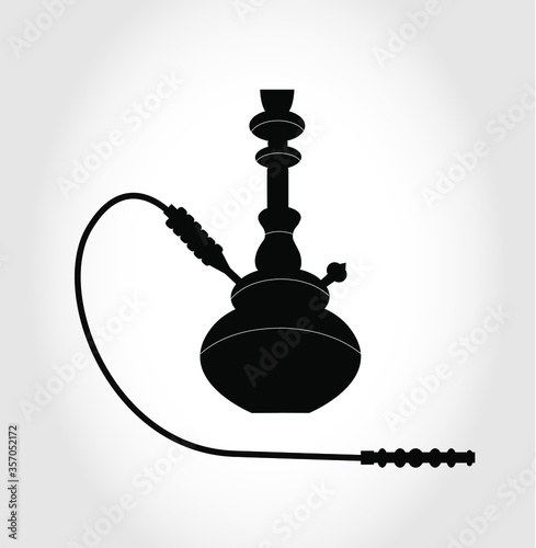 Hookah Silhouette Icon Vector Isolated - Nargile, Hubbly Bubbly, Shisha