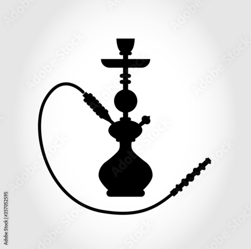 Hookah Silhouette Icon Vector Isolated - Nargile, Hubbly Bubbly, Shisha