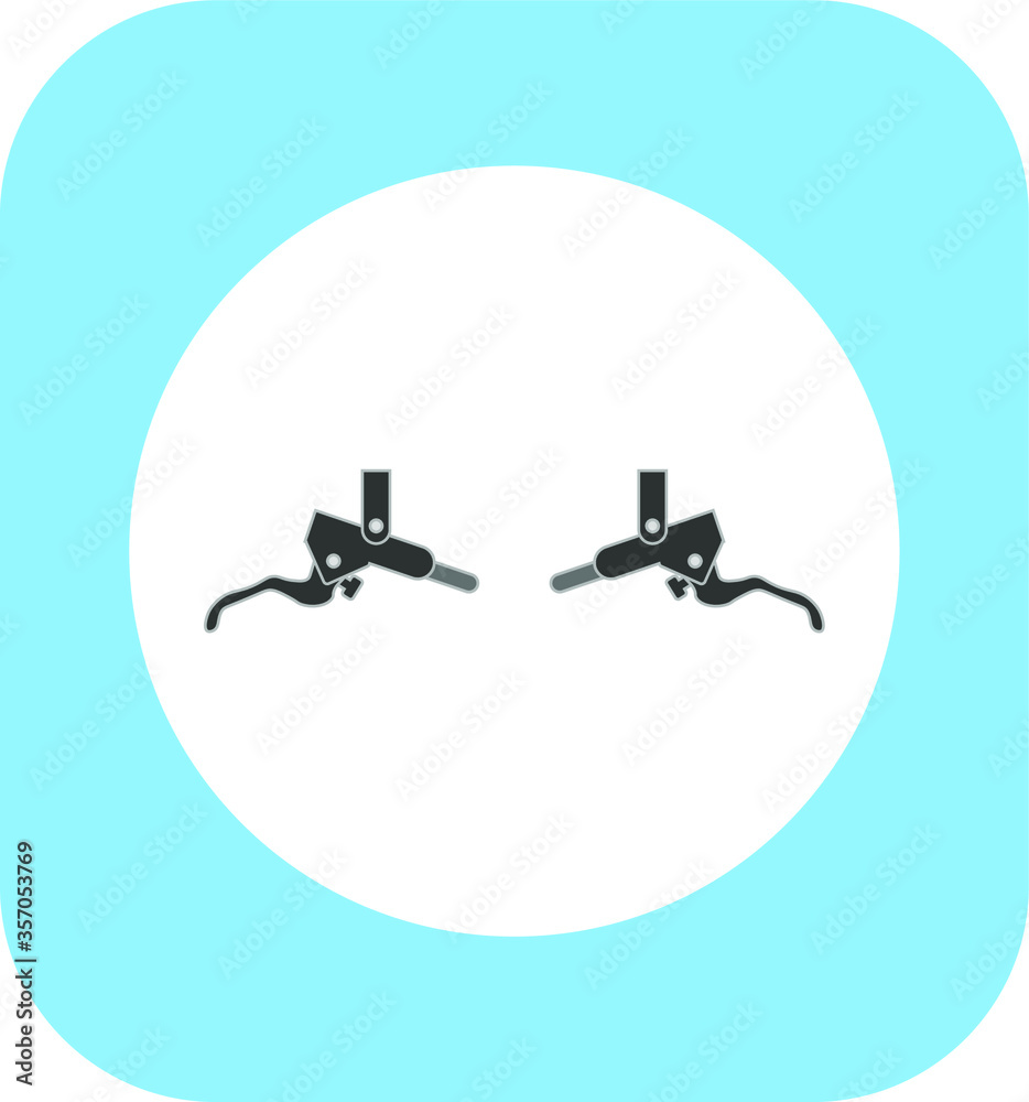 mountain bike brake levers. illustration for web and mobile design.