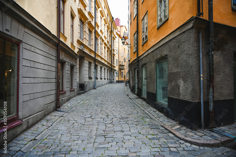 Narrow street in Stockholm
