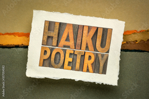 Obraz na plátne haiku poetry - a very short form of Japanese poetry - isolated word abstract in