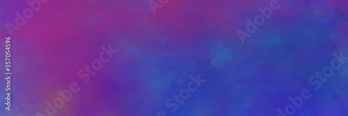 beautiful abstract painting background texture with dark slate blue, antique fuchsia and steel blue colors and space for text or image. can be used as header or banner