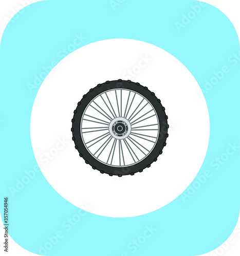 mountain bike wheel. illustration for web and mobile design.