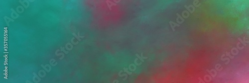 beautiful vintage texture, distressed old textured painted design with dim gray, sea green and moderate red colors. background with space for text or image. can be used as header or banner