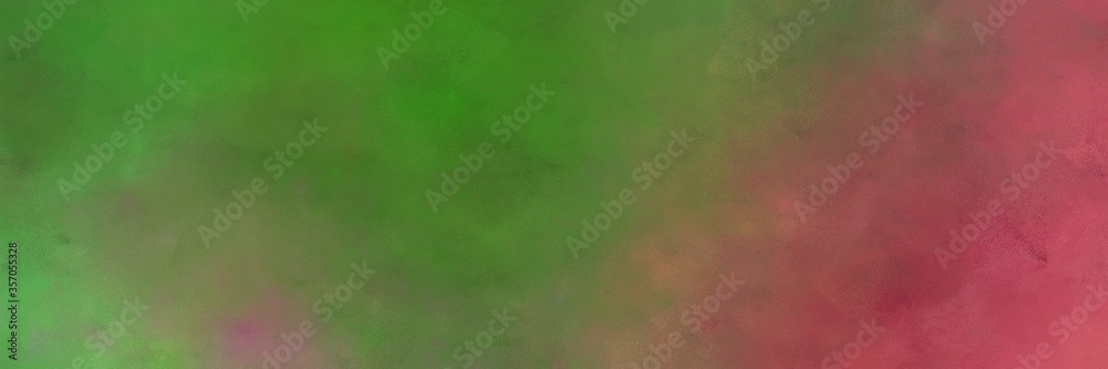 beautiful dark olive green, moderate red and pastel brown colored vintage abstract painted background with space for text or image. can be used as horizontal background texture