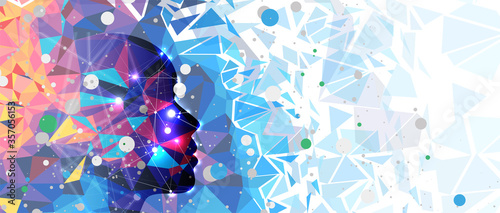 Conceptual technology illustration of artificial intelligence