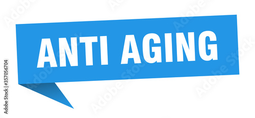 anti aging banner. anti aging speech bubble. anti aging sign