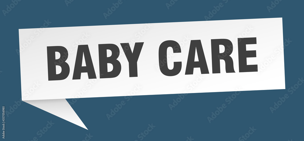 baby care banner. baby care speech bubble. baby care sign