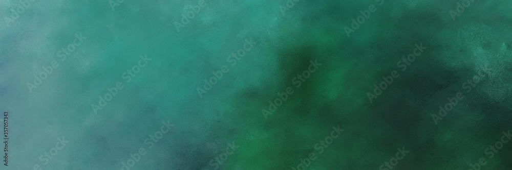 beautiful abstract painting background texture with sea green, cadet blue and dark slate gray colors and space for text or image. can be used as horizontal background texture