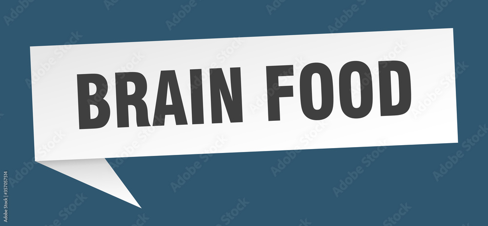 brain food banner. brain food speech bubble. brain food sign brain food banner. brain food speech bubble. brain food sign
