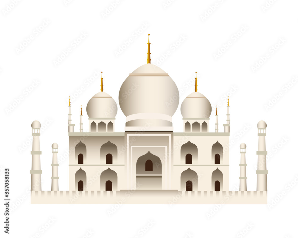 taj mahal mosque temple icon