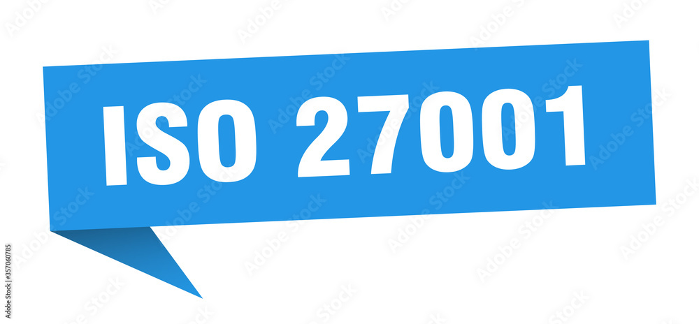 iso 27001 banner. iso 27001 speech bubble. iso 27001 sign