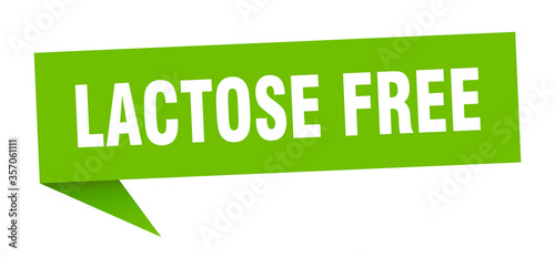 lactose free banner. lactose free speech bubble. lactose free sign